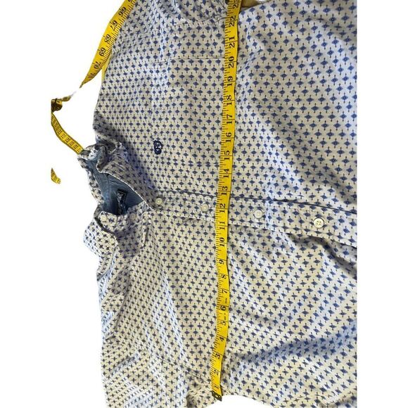 Panhandle Mens Purple & White Collared Short Sleeve Button-Down Shirt Size M - Picture 11 of 14